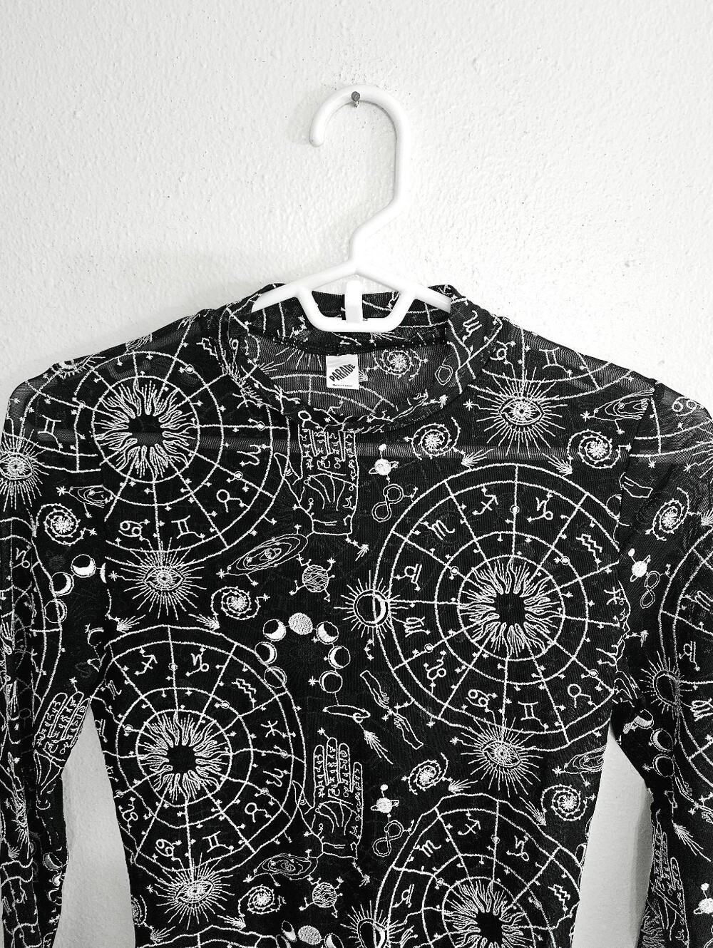 Parade Celestial Zodiac Astrology Embroidered Mesh Bodysuit
